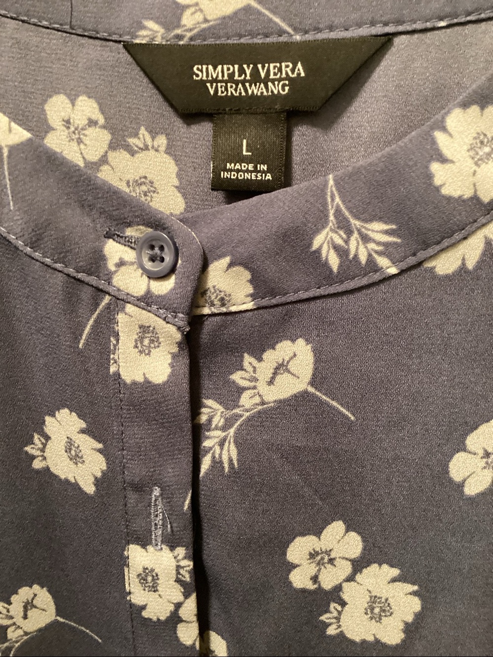 Simply Vera Vera Wang Blue Floral Maxi Dress - Picture 5 of 8
